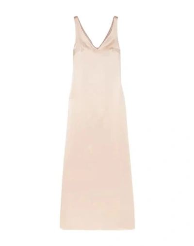 Shop La Collection Woman Maxi Dress Beige Size 2 Silk