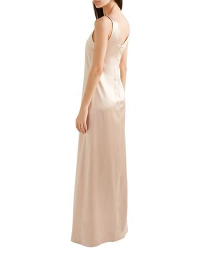 Shop La Collection Woman Maxi Dress Beige Size 2 Silk