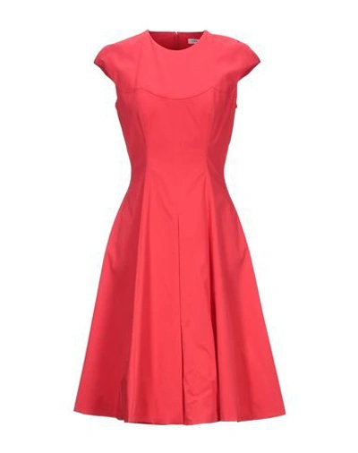 Shop Dior 3/4 Length Dresses In Red