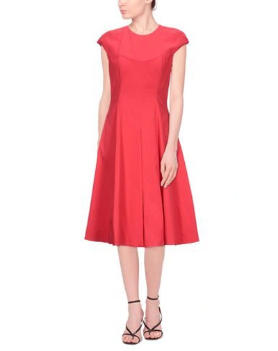 Shop Dior 3/4 Length Dresses In Red
