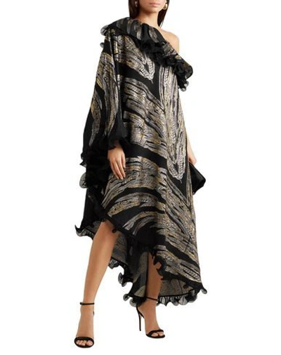 Shop Dundas Woman Midi Dress Black Size 0 Viscose, Silk, Lurex