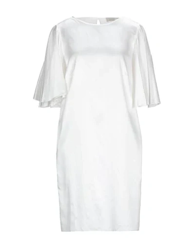 Shop L'autre Chose L' Autre Chose Woman Mini Dress White Size 10 Viscose, Cotton