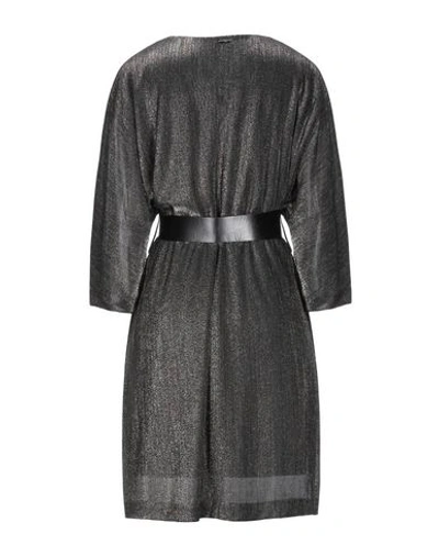 Shop Liu •jo Woman Mini Dress Lead Size 10 Polyamide, Metallic Fiber