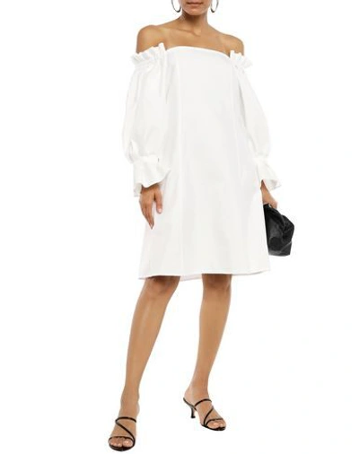 Shop Adeam Short Dress In White