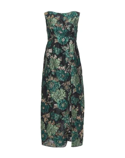 Shop Anna Sui Long Dress In Green