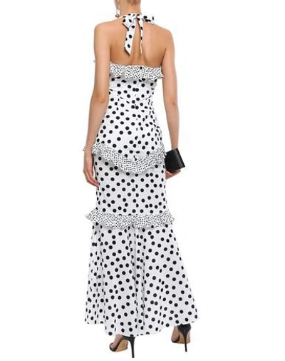 Shop De La Vali 3/4 Length Dresses In White