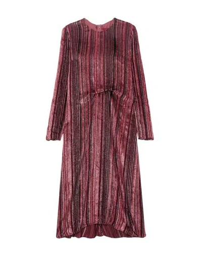 Shop Sies Marjan Woman Midi Dress Pastel Pink Size 2 Silk, Viscose, Lurex