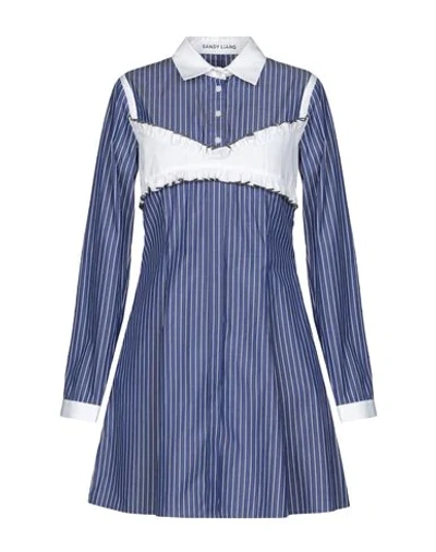 Shop Sandy Liang Short Dress In Blue