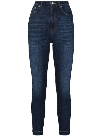Shop Dolce & Gabbana Stonewashed-effect Skinny Jeans In Blue