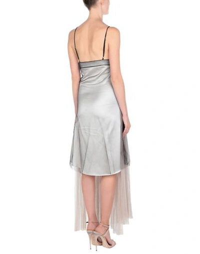 Shop Quetsche Midi Dresses In Dove Grey