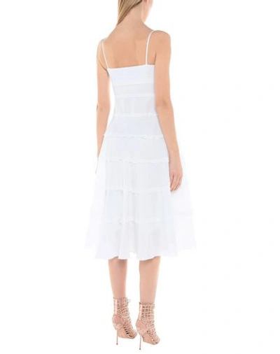 Shop Armani Collezioni 3/4 Length Dresses In White