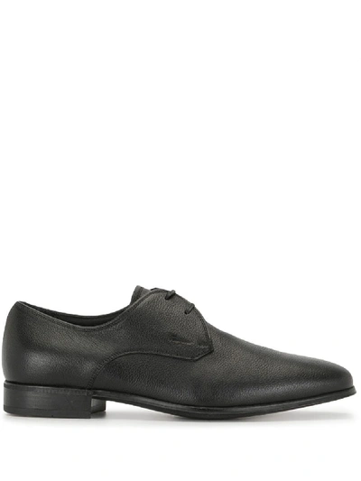 Shop Ferragamo Block Heel Oxford Shoes In Black