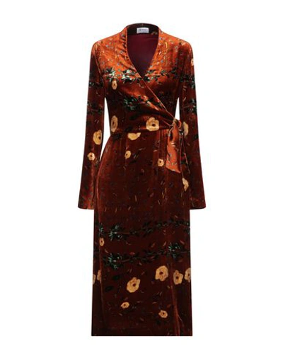 Shop Ailanto Midi Dresses In Rust