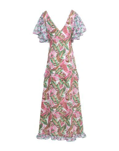 Shop All Things Mochi 3/4 Length Dresses In Fuchsia