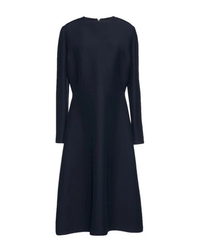 Shop Dior Midi Dress In Dark Blue