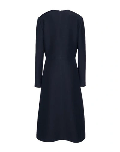 Shop Dior Midi Dress In Dark Blue