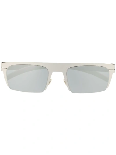 Shop Mykita X Bernhard Willhelm Lost Square-frame Sunglasses In Silver