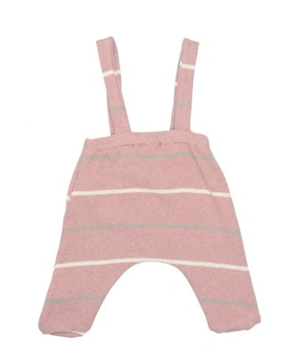 Shop De Cavana Baby Overalls In Pastel Pink