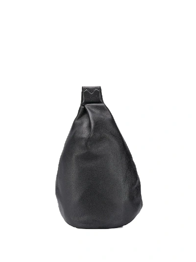 Shop Discord Yohji Yamamoto Debossed Logo Shoulder Bag In Black
