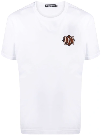 Shop Dolce & Gabbana Dg King T-shirt In White