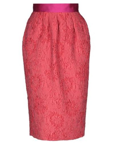 Shop Ronald Van Der Kemp 3/4 Length Skirts In Red