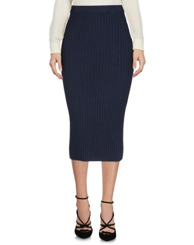 Shop Antonia Zander 3/4 Length Skirts In Dark Blue