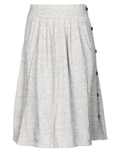 Shop Soho De Luxe Knee Length Skirts In Light Grey