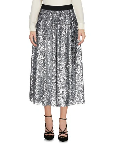 Shop In The Mood For Love Midi Skirts In Silver