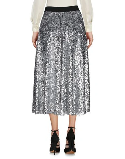 Shop In The Mood For Love Midi Skirts In Silver