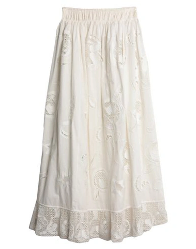 Shop Tsumori Chisato Maxi Skirts In White