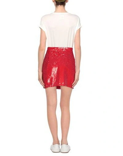 Shop Amen Woman Mini Skirt Red Size 10 Polyester, Elastane