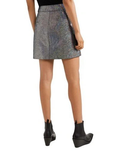 Shop The Mighty Company Mini Skirts In Silver