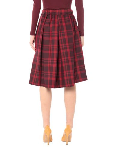 Shop Ottod'ame Knee Length Skirt In Red
