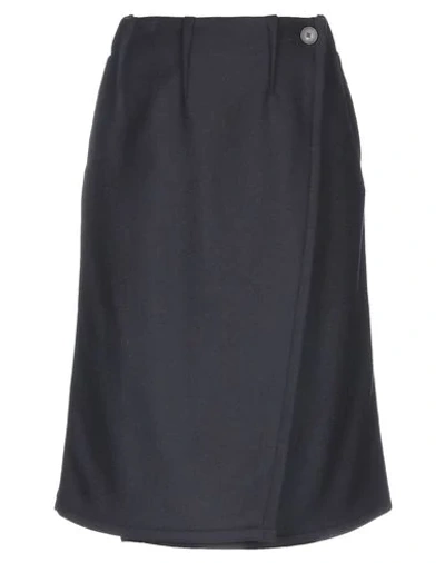 Shop Frenken Midi Skirts In Dark Blue