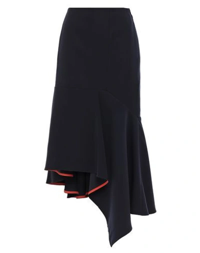 Shop Adeam Midi Skirts In Dark Blue