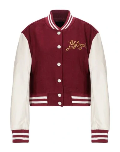 Shop Kendall + Kylie Bomber In Maroon