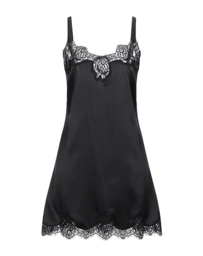 Shop Dolce & Gabbana Woman Slip Dress Black Size 8 Silk, Cotton, Elastane, Polyamide