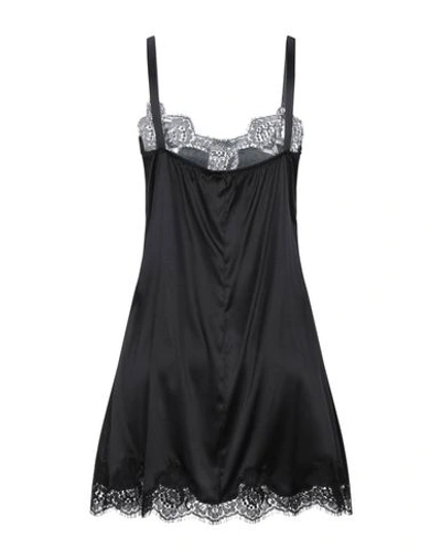 Shop Dolce & Gabbana Woman Slip Dress Black Size 8 Silk, Cotton, Elastane, Polyamide