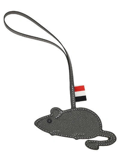 Shop Thom Browne Mouse Bag Charm In Med Grey