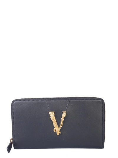 Shop Versace Virtus Wallet In Nero