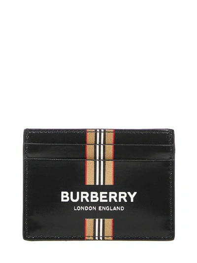Shop Burberry Card Holder In Black