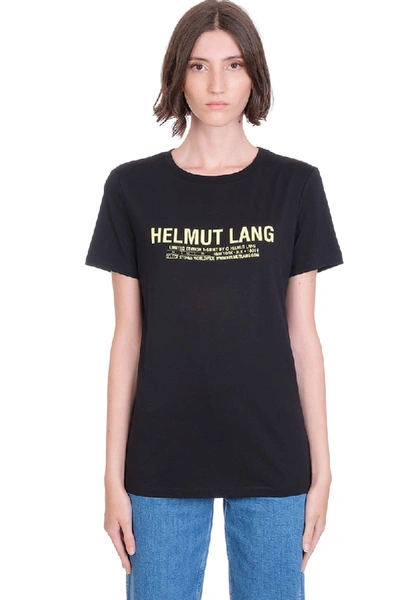 Shop Helmut Lang Logo Baby Tee T-shirt In Black Cotton