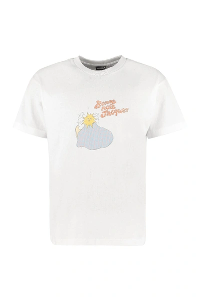 Shop Jacquemus Printed Cotton T-shirt In White