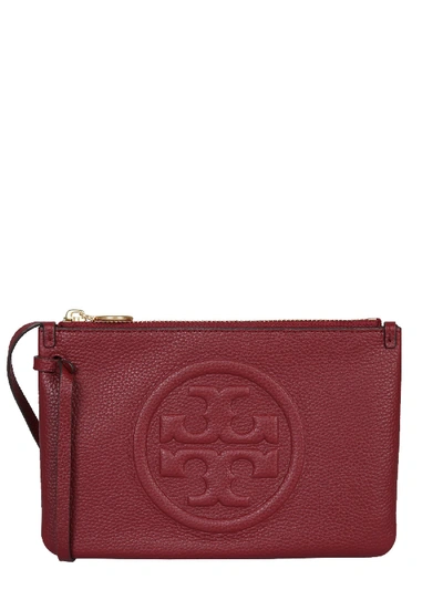 Shop Tory Burch Perry Bombe Clutch In Rosso