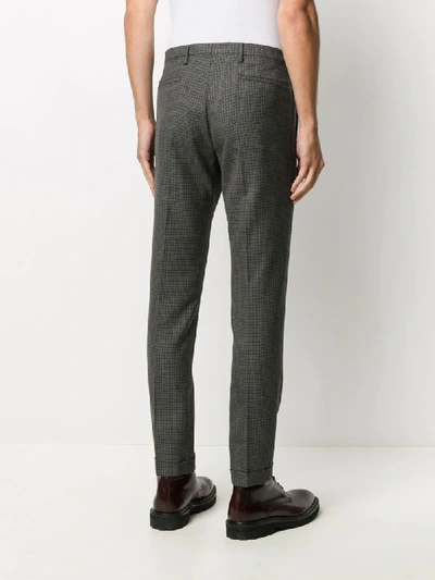Shop Paul Smith Tailored Checked Trousers In Grey