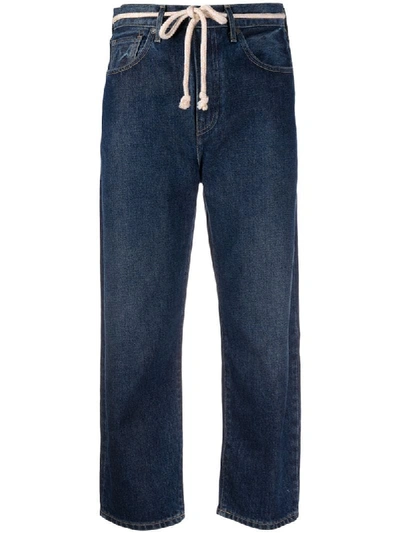 Shop Levi's Barrel-fit Cropped Jeans In Blue