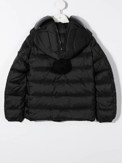 Shop Ai Riders On The Storm Young Down-filled Goggle Hood Coat In Black