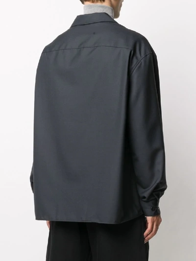 Shop Lemaire Long-sleeve Shirt In Grey