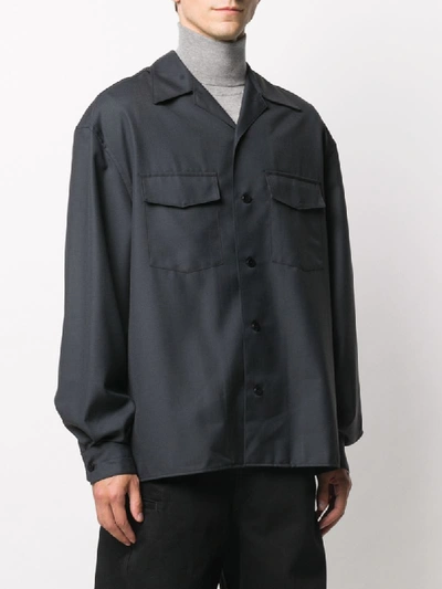 Shop Lemaire Long-sleeve Shirt In Grey