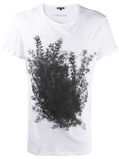Shop Ann Demeulemeester Graphic Print T-shirt In White